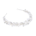 Oriamour Bridal Headband Crystal Tiara for Women Pearl Wedding Headpieces for Bride Hair Accessories for Prom Birthday Party