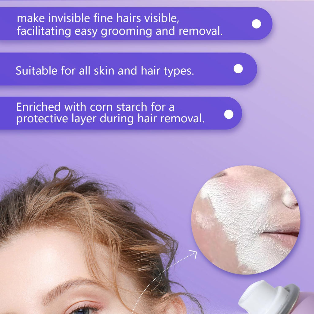 Newly upgraded 2026 Hair Identifying Spray Kit, Moisturizing&Smoothing skin &Hair Reducing Skin Care Dermaplaner Spray Set for Women 100ML