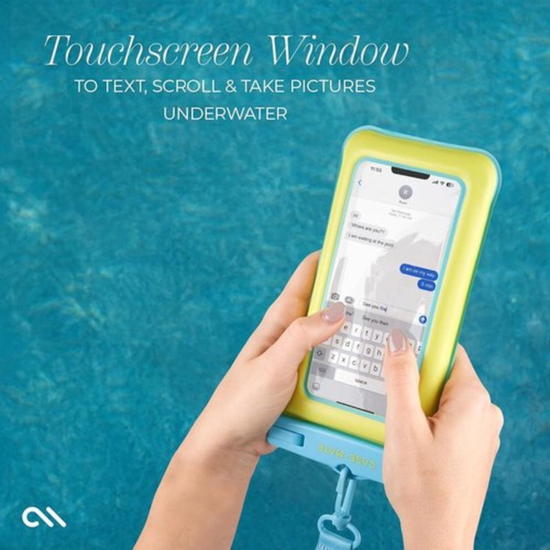 Case-Mate Waterproof Phone Pouch - IP68 Floating Case with Crossbody Lanyard - Touchscreen Friendly - Citrus Splash