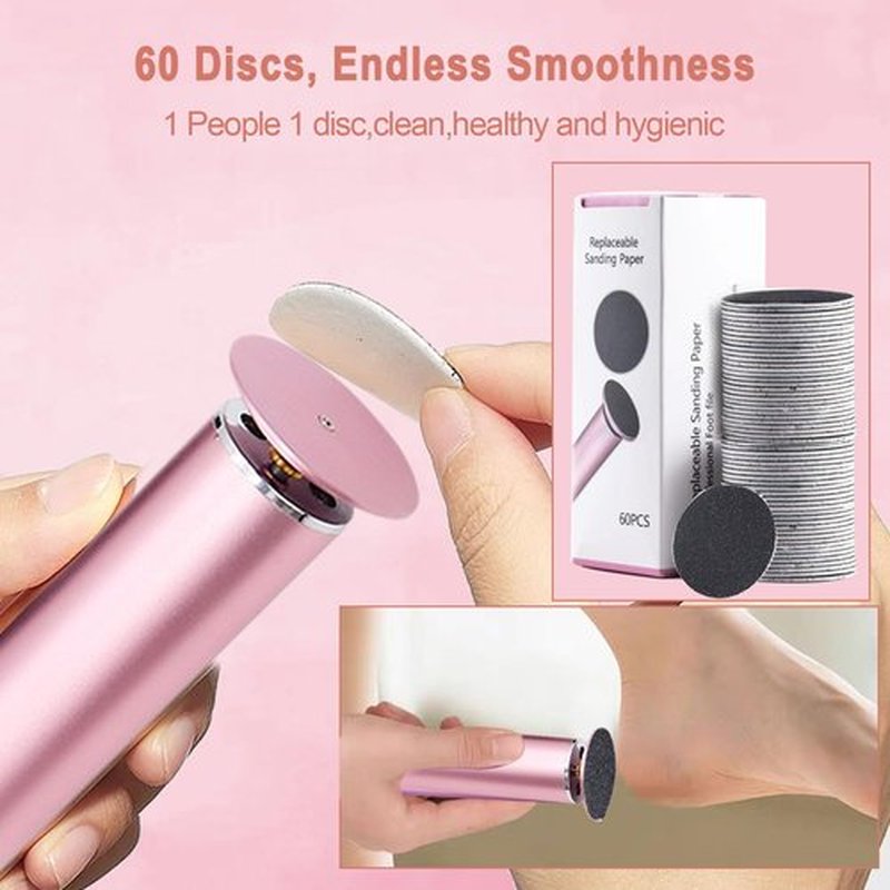 Electric Foot File 2026 Upgrades Foot Callus Remover,Electric Callus Remover for Feet with 60 Pcs Sandpaper Discs, Foot File with Speed Controller,for Dead Dry Crack Skin Calluses