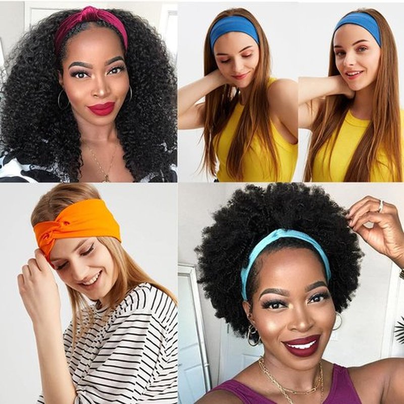 Kachanaa 6 Pack Elastic Fashion Non-slip Workout Headbands for Women Knot Floral Printed Hair Band Scarf Turban for Yoga Outdoor Sport Sweat Wicking Accessories