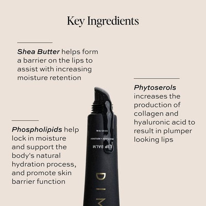 DIME Beauty Lip Balm, Hydrating Lip Balm and Gloss, Vegan & Cruelty-Free, Anti-Aging Lip Care, .5 oz / 15 ml