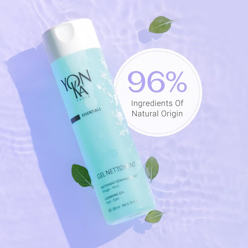 Yonka Gel Cleanser - Gentle Foaming Face Wash & Makeup Remover | Balances pH & Cleanses Pores | For Acne Prone & Oily Skin