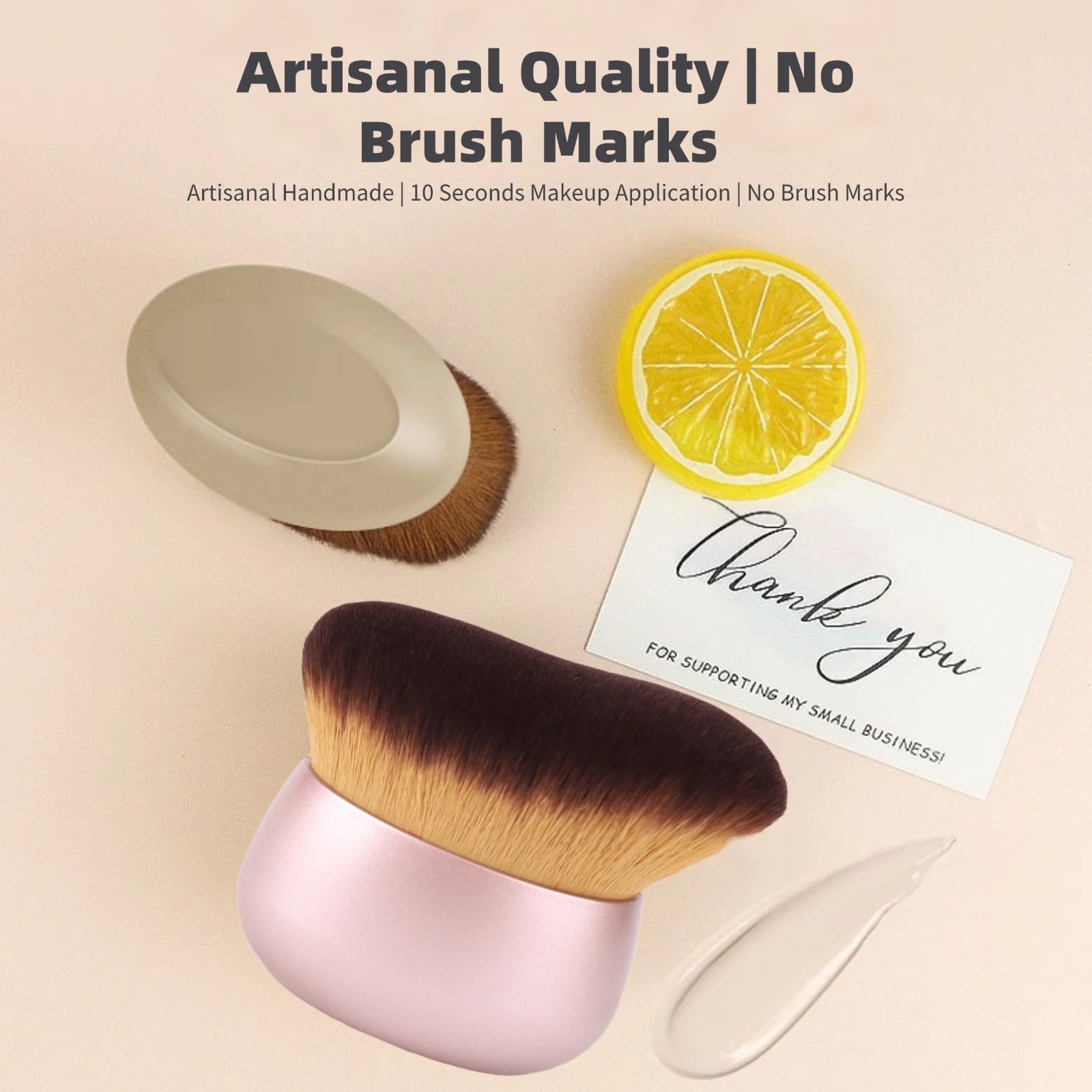 Self Tanner Brush, Large Tanning Brush for Face and Body, Tanning Mitt Bronzer Brush for Self Tan, Kabuki Leg Makeup Brush Multifunctional Self Tanning Applicator (Gold)