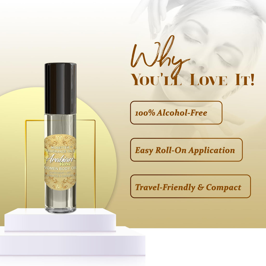 MOBETTER FRAGRANCE OILS Arabian Rose Fragrance Body Oil for Women