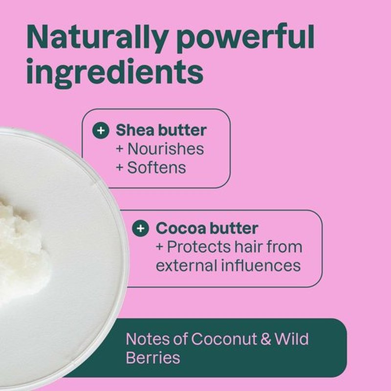 ATTITUDE Moisture Rich Conditioner Bar, Natural Origin, for Ultra Dry and Damaged Hair, Shea & Cocoa Butter, Clean ingredients, Vegan, Coconut & Wild Berries Scent, 3 Oz