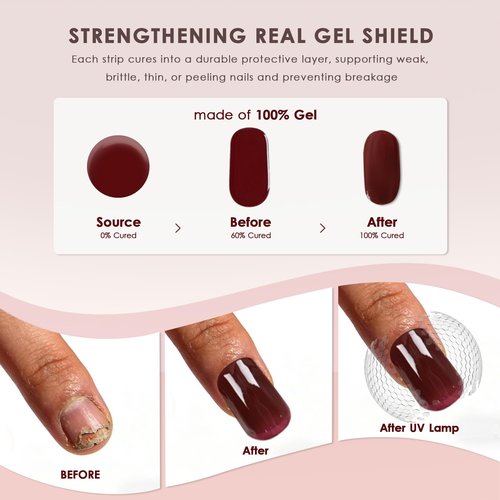 KHARITA Semi Cured Gel Nail Strips – Real Gel Nail Polish Wraps for Brittle Nails | Waterproof Long Lasting Easy Peel-Off Removal | Hema-Free | 20-Piece Spring Flower Salon Kit with File & Stick