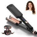 Crimper Hair Tool, Mini Hair Crimper for Women Heating up 390°F, Waver Curling Iron with Negative Ions, Double Voltage Crimping Iron for All Style (9.5 Inch/1.5 Inch)