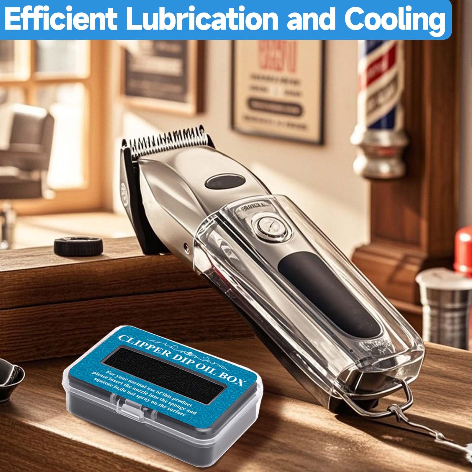 2Pcs Electric Shaver Oil Box – Professional Hair Trimmer Lubricant Sponge for Home, Salon & Barber Use – Portable Clipper Dip Oil Box for Hair Styling