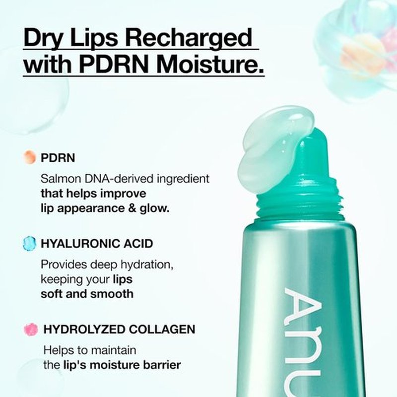 Anua PDRN Lip Serum - Long-Lasting Hydration for Dry Lips | Non-Sticky Moisturizing Care with Salmon DNA & Hyaluronic Acid, 0.33 fl. oz.