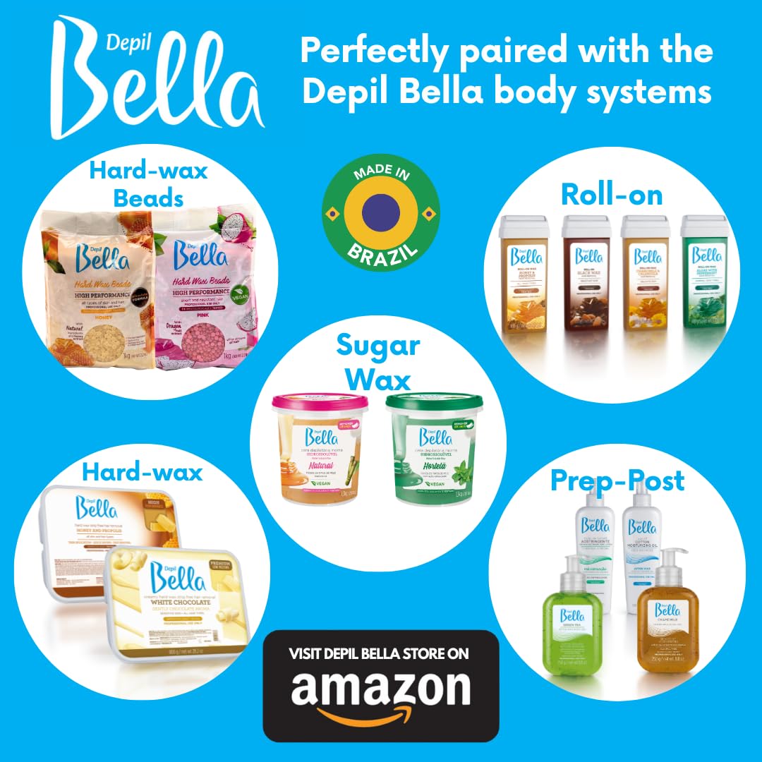 Depil Bella Non-Woven Cloth Waxing Strips | 100% Natural Fiber | For Hair Removal at Home and Professional Use (100 Strips)