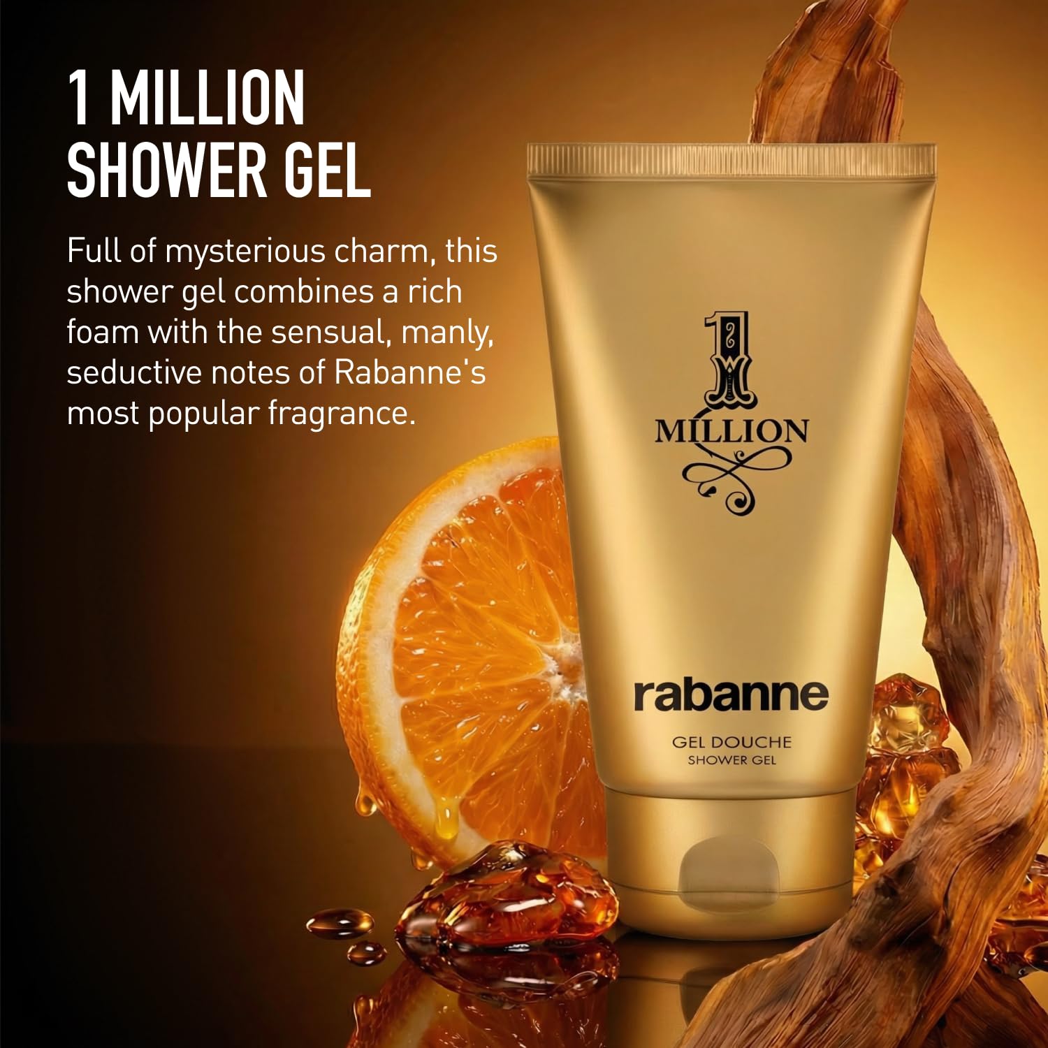 Rabanne 1 Million Lucky Gift Set for Men - Discover Long Lasting Woody Aromatic Eau de Toilette Fragrance + Shower Gel & Travel Cologne Spray - Father's Day, 3 Piece