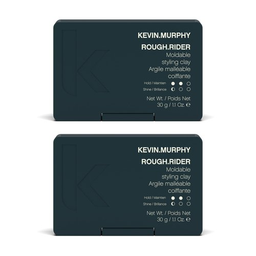 KEVIN.MURPHY ROUGH.RIDER Clay - Hair Strengthening - For All Hair Types - Moldable Styling Clay - Sulphate Free Care - 30 g / 1.1 oz (Pack of 2)