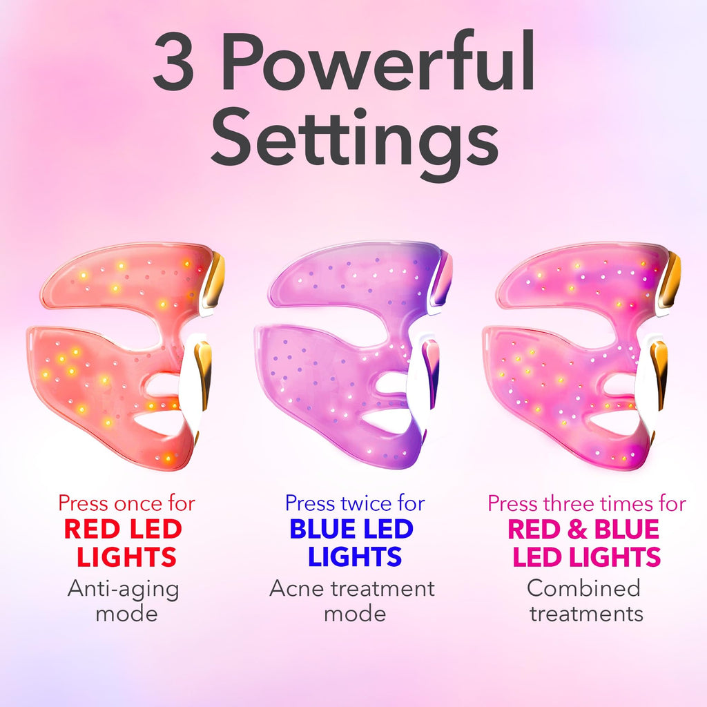Dr. Dennis Gross DRx SpectraLite FaceWare Pro – LED Face Mask for Skin Rejuvenation with Dual Red & Blue Light Therapy, FSA HSA Eligible