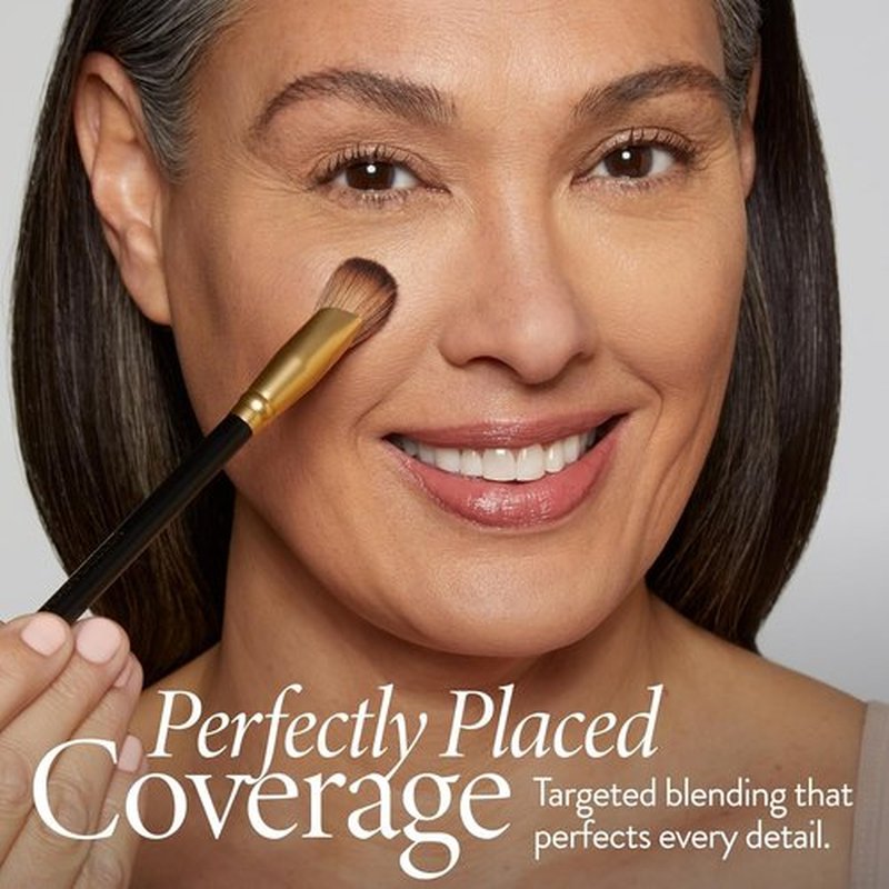Laura Geller New York Angled Precision Concealer Brush - Professional Makeup Tool | Cruelty-Free, 17-Inch