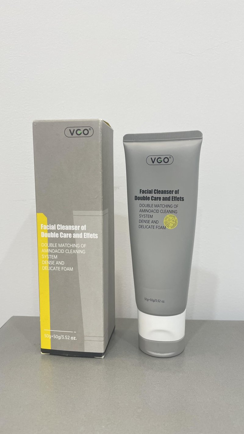 VGO Facial Cleanser, Daily Face Wash of Double Care and Effects, Cleansing Mud Mask & Amino Acid Cleansing All in One Gentle Face Cleanser, 3.52 Oz
