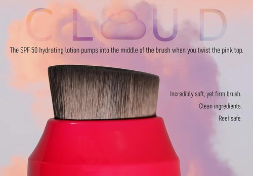 CLOUD Mineral Sunscreen Lotion - SPF 50 - No-Mess Applicator for Kids & Family | Reef Safe, Fragrance-Free