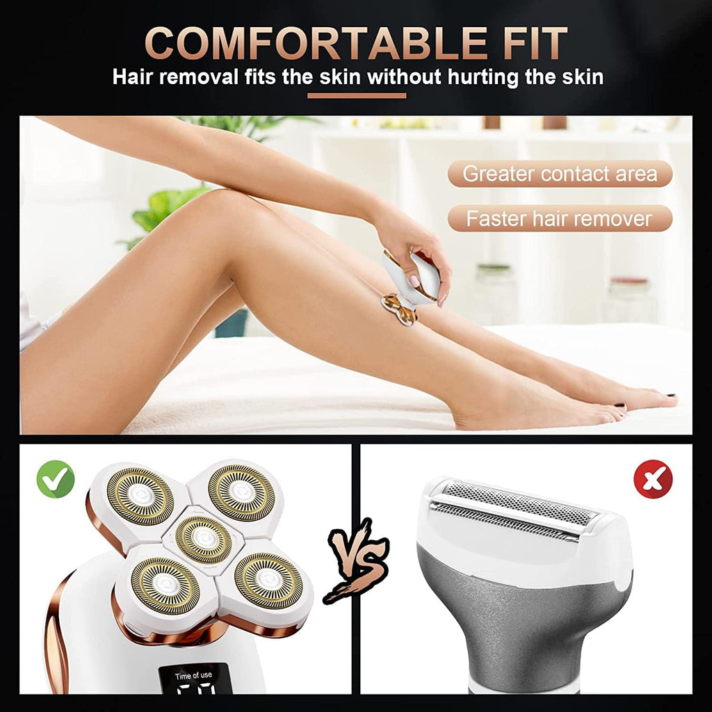 Electric Razors for Women, 2in1 Electric Shaver for Women, Cordless Facial Hair Removal Trimmer for Women's Face
