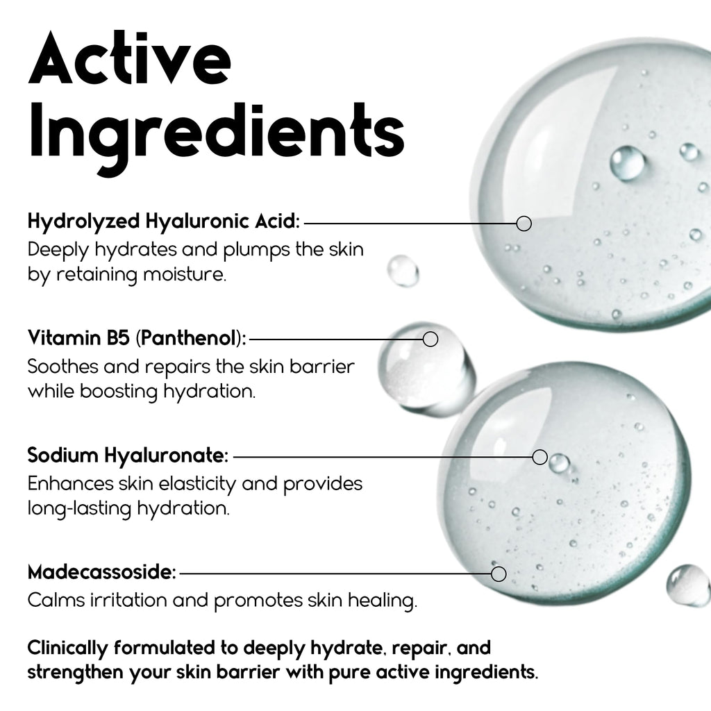 Hyaluronic Acid Serum for Face – 2.5% Hyaluronic Acid + 3% B5 - Acido Hialuronico B5 Serum for Women - Hydrating Formula for Fine Lines, Wrinkles & Anti Aging - 30ml