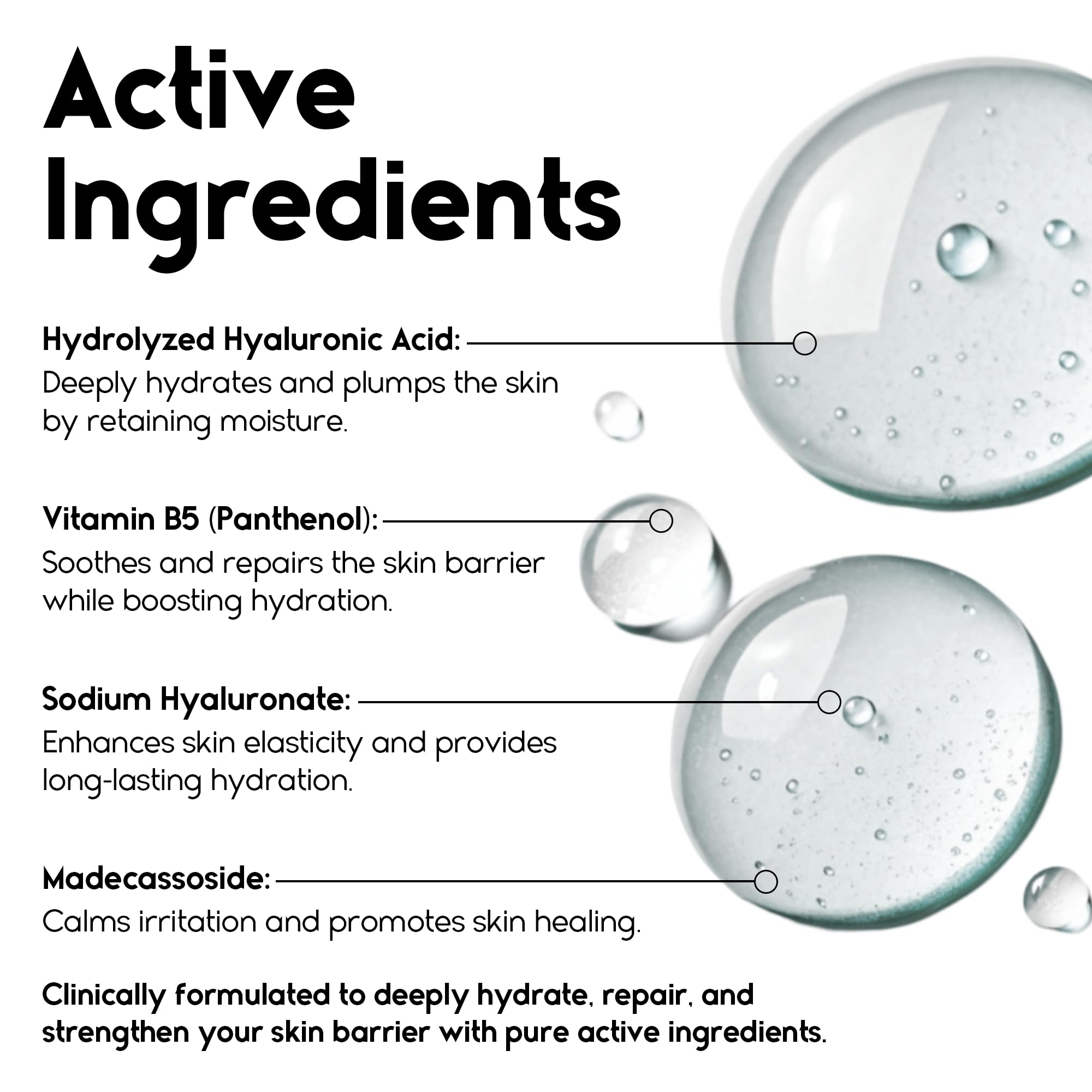 Hyaluronic Acid Serum for Face – 2.5% Hyaluronic Acid + 3% B5 - Acido Hialuronico B5 Serum for Women - Hydrating Formula for Fine Lines, Wrinkles & Anti Aging - 30ml