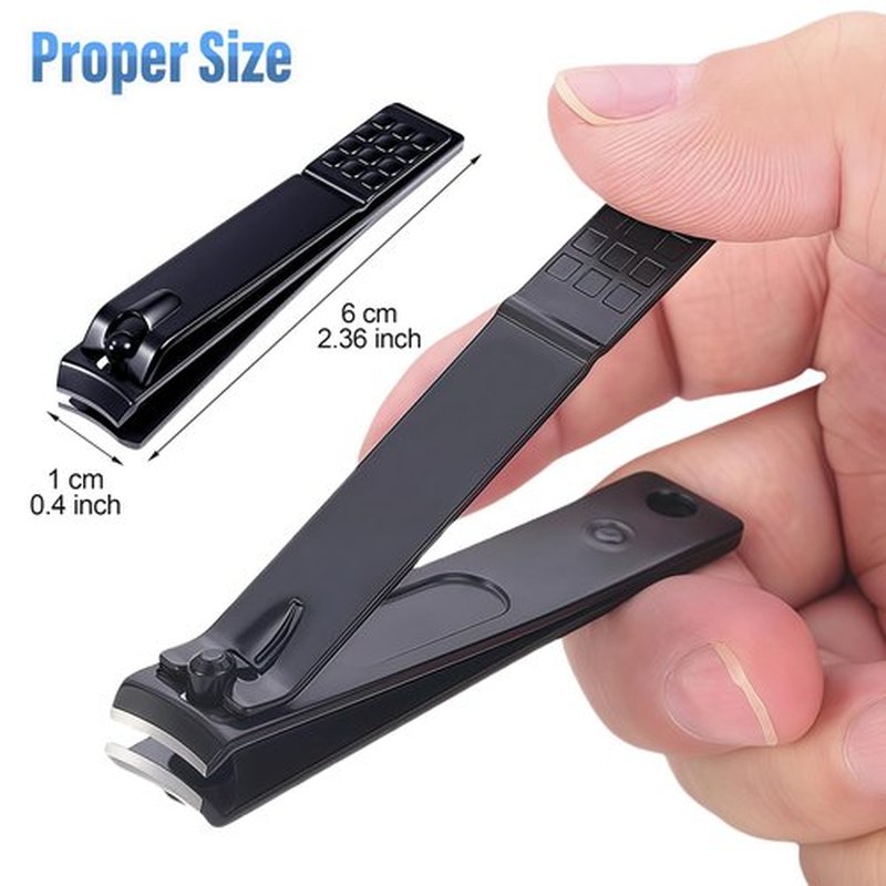 AVERZELLA 20 Pcs Nail Clipper Set for Men & Women - Flat Edge Toe and Fingernail Clippers Bulk Pack, Nail Cutter & Trimmer for Toenail and Finger Nails for Home, Travel or Bulk Use (Black)