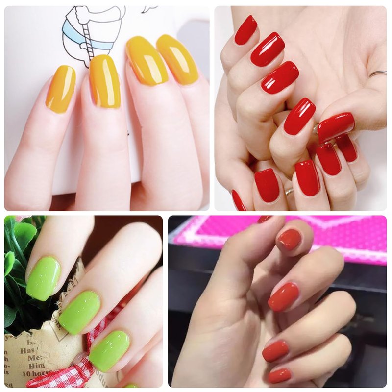 XEAOHESY 12 Sheets Luminous Solid Color Nail Polish Strips with Nail File Self-Adhesive Glow in The Dark Gel Nail Strips Bright Color Nail Stickers Full Nail Wraps for Women Nail Art