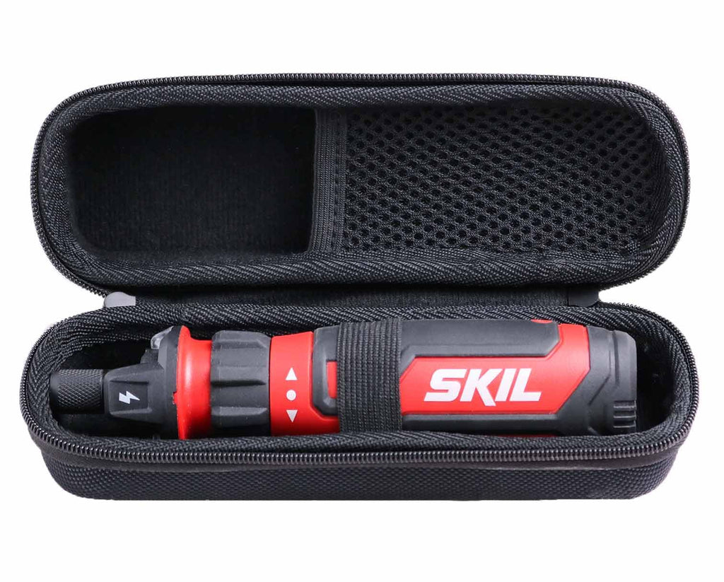 inDomit Hard Case Compatible with SKIL Rechargeable 4V Cordless Screwdriver,Black(CASE ONLY)