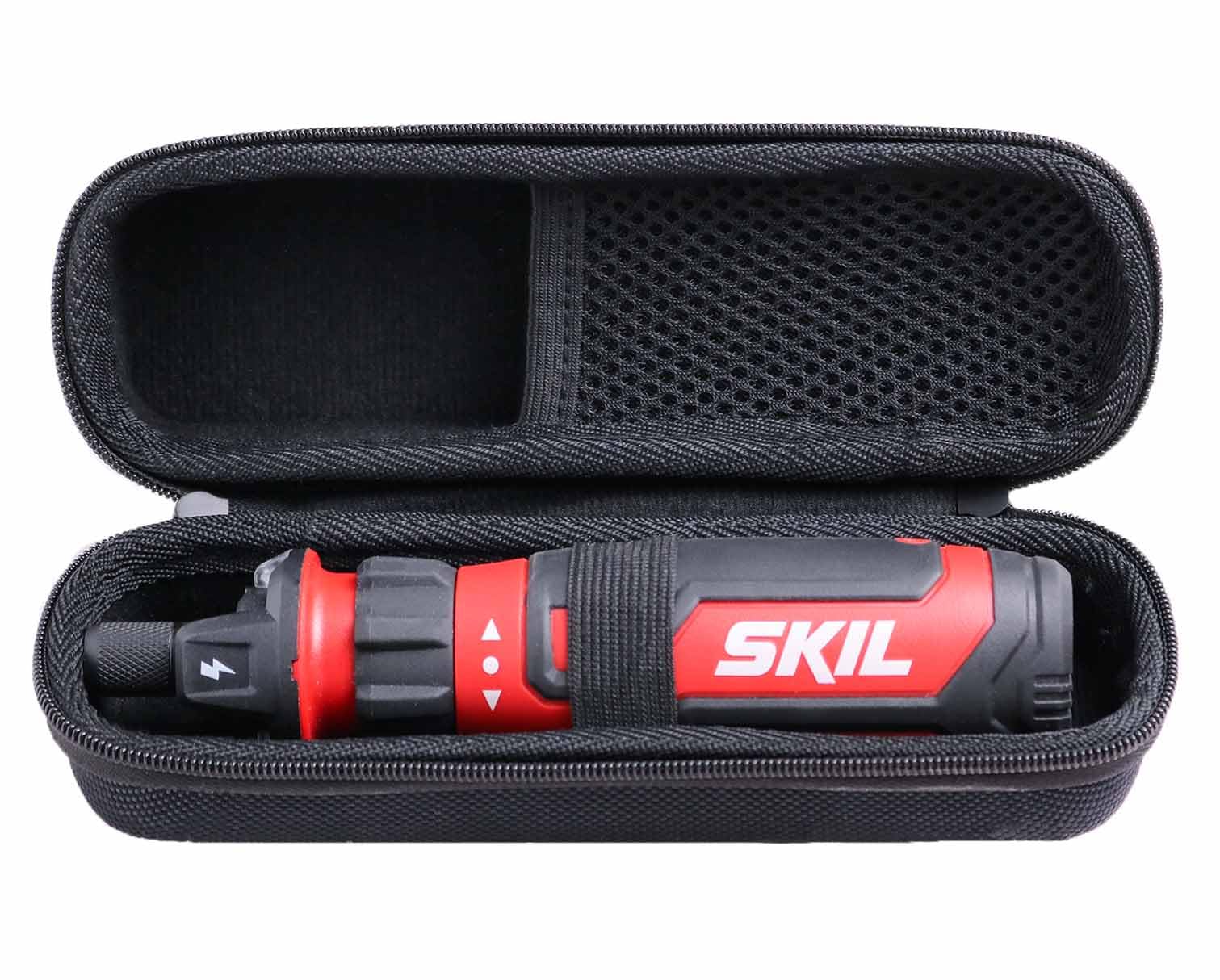 inDomit Hard Case Compatible with SKIL Rechargeable 4V Cordless Screwdriver,Black(CASE ONLY)