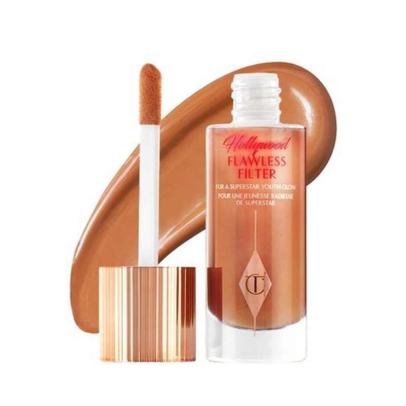 Charlotte Tilbury Hollywood Flawless Filter - Multi-Use Makeup Primer & Illuminating Highlighter - Sheer Coverage, Smooths Skin