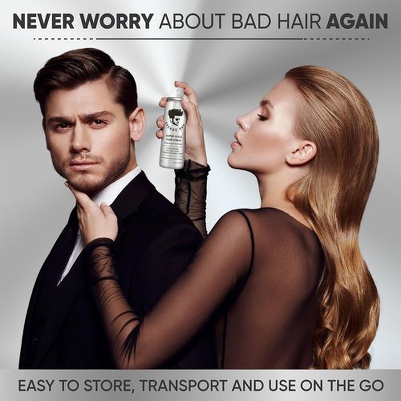 Avenue Man Super Hold Hairspray for Men - Travel Size for Long-Lasting Control | 1.76 oz