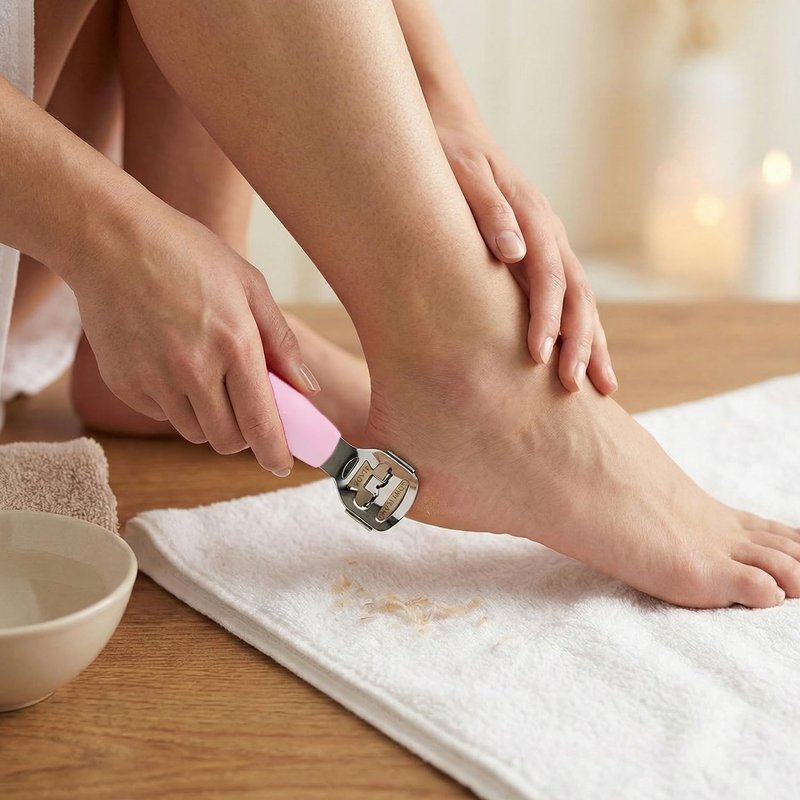 YNR Stainless Steel Calus, Remover for Feet, Foot Scraper & Callus Shaver, Calloused Feet Remover (White)