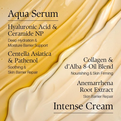 d'alba Piedmont White Truffle Double Serum & Cream - Vegan 2-in-1 Face Moisturizer for Firming & Tightening (2.46 oz)