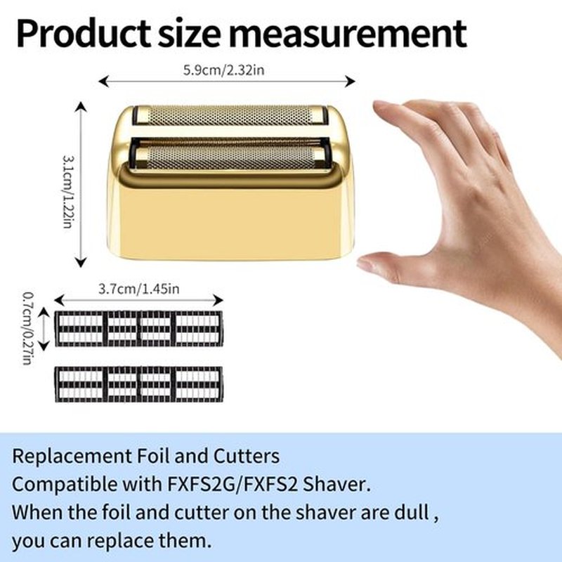 BaBylissPRO Replacement Foil and Cutters - Professional Gold Compatible with FXFS2 Shaver