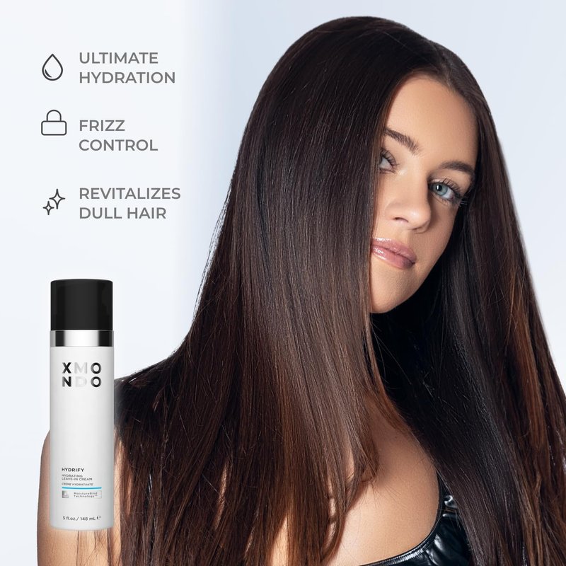 XMONDO Hair Hydrify Hydrating Leave-In Cream – Moisture That Lasts, Frizz That’s Gone | Softens, Smooths & Reduces Split Ends