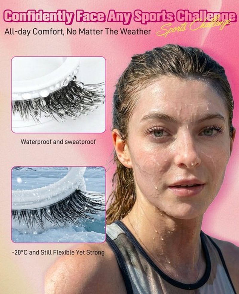 Half Self Adhesive Eyelashes Natural Look Preglued Eyelashes 14mm 3/4 Coner Glueless No Glue Needed Reusable Stick on False Strip Lashes by EMEDA (Half HN12 with Tweezers)