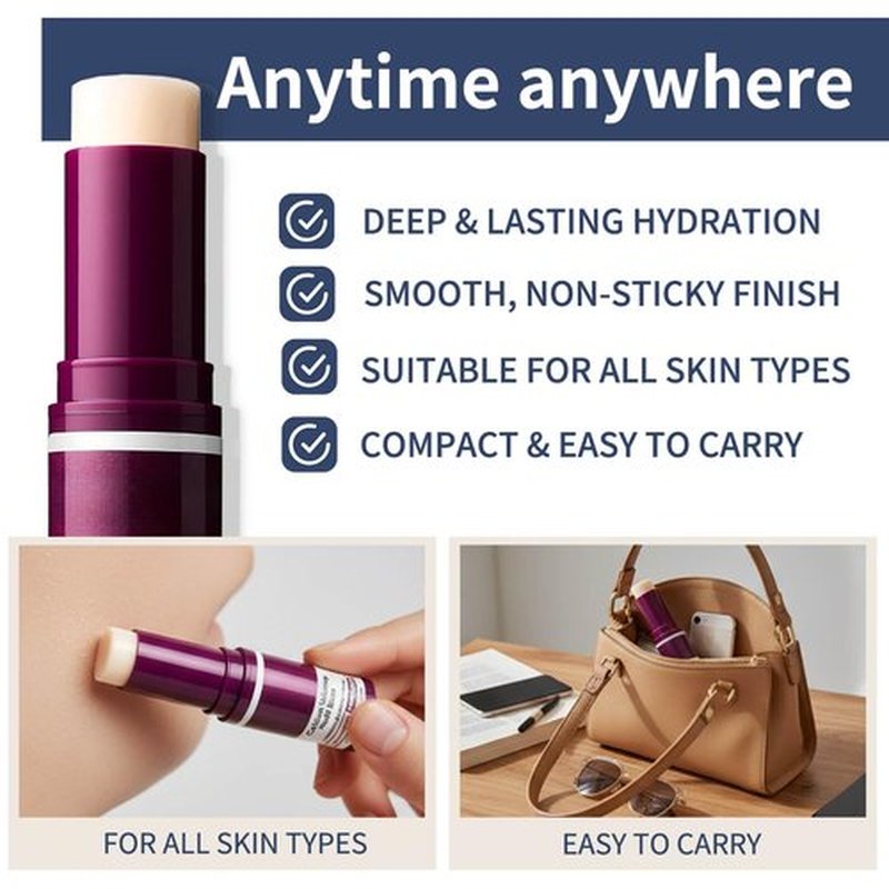 Lampolar 2PCS Calcium Multi Balm Stick, Calcium Volume Multi Balm, All-in-One Collagen Moisturizing Stick, Lightweight Hydration, Travel-Friendly Skincare for Face, Eyes, Lips & Neck