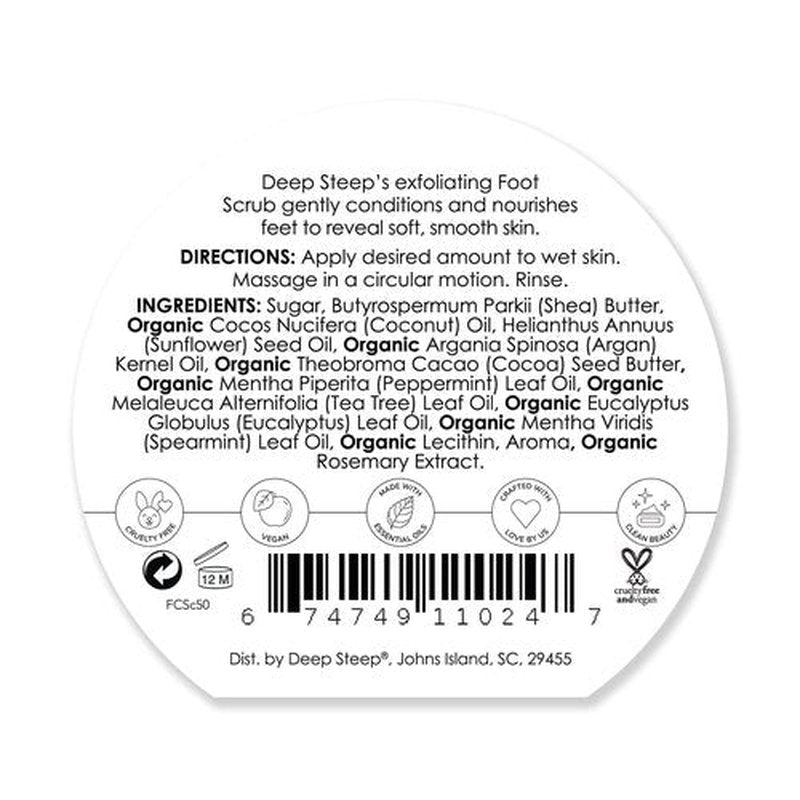 Deep Steep Natural Candy Mint Therapeutic Foot Scrub - 8 Ounce