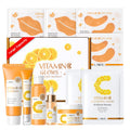 LAIKOU Vitamin C Skin Care, Skin Care Set, Face Mask, Eye Mask, Lip Mask with Serum, Cleanser, Toner, Eye Cream, Essence Cream for Women Teen Girls Mom Daughter Mother's Day Christmas Birthday