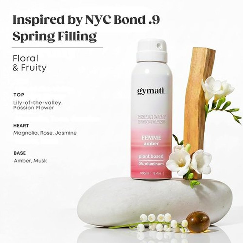 Gymati Natural Deodorant Body Spray - Aluminum-Free, Plant-Based Formula with Aloe & Zinc for Long-Lasting Odor Protection