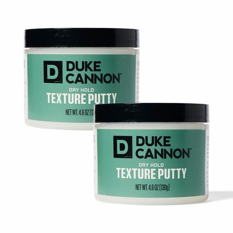 Duke Cannon Dry Hold Texture Putty – Medium Hold, No Shine Hair Styling Paste for Men, 4.6 oz