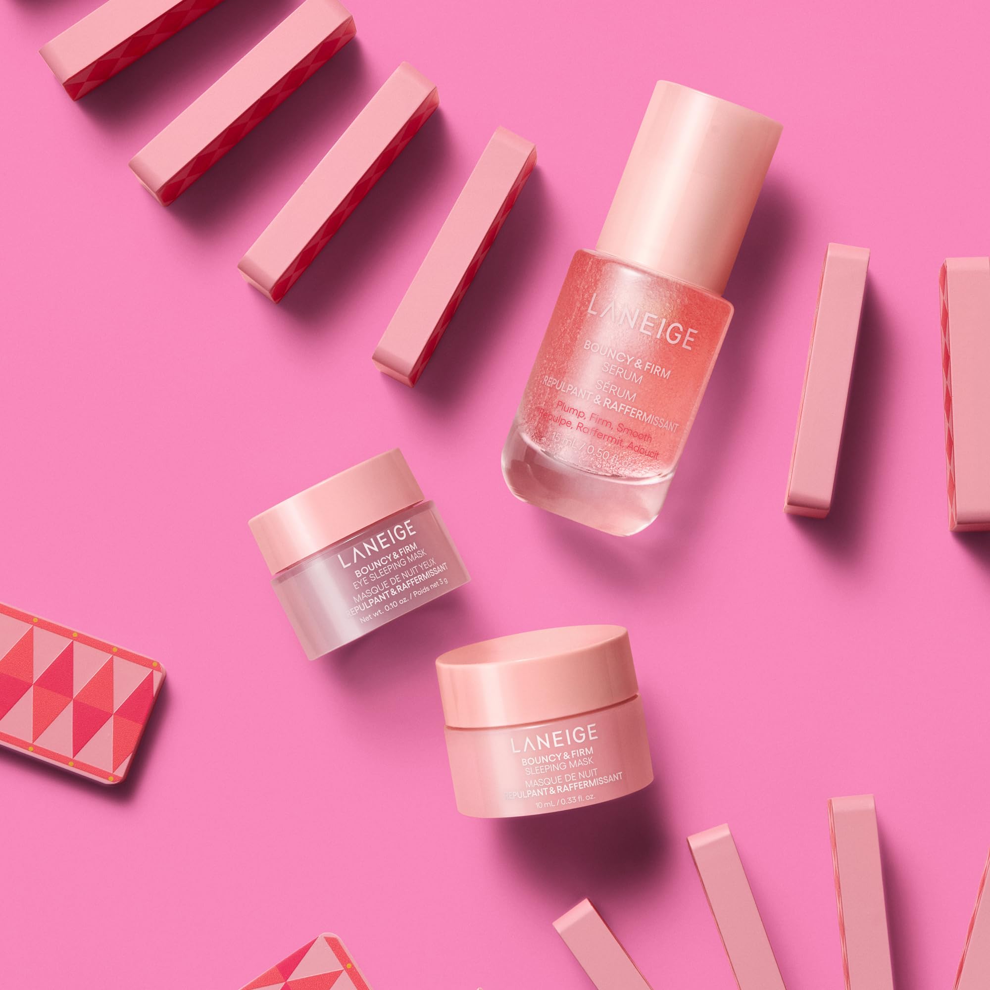 LANEIGE Bouncy & Firm Mini Skin Treats: Skincare Gift Set for Visibly Plump, Firm, & Glowing Skin