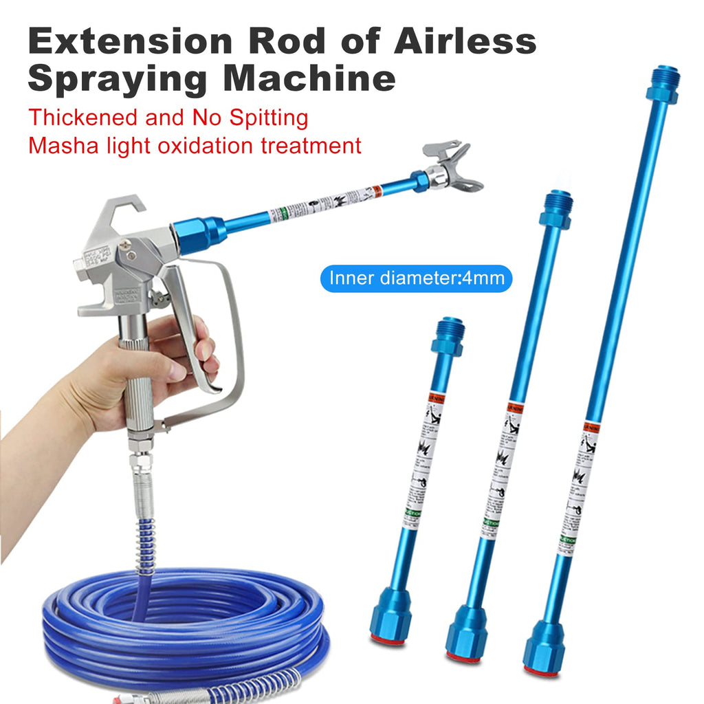 Airless Paint Sprayer Spray Gun Tip Extension Pole Rod 3 Pack Airless Sprayer Gun Spray Painting Wand 8inch 11.8inch 20inch