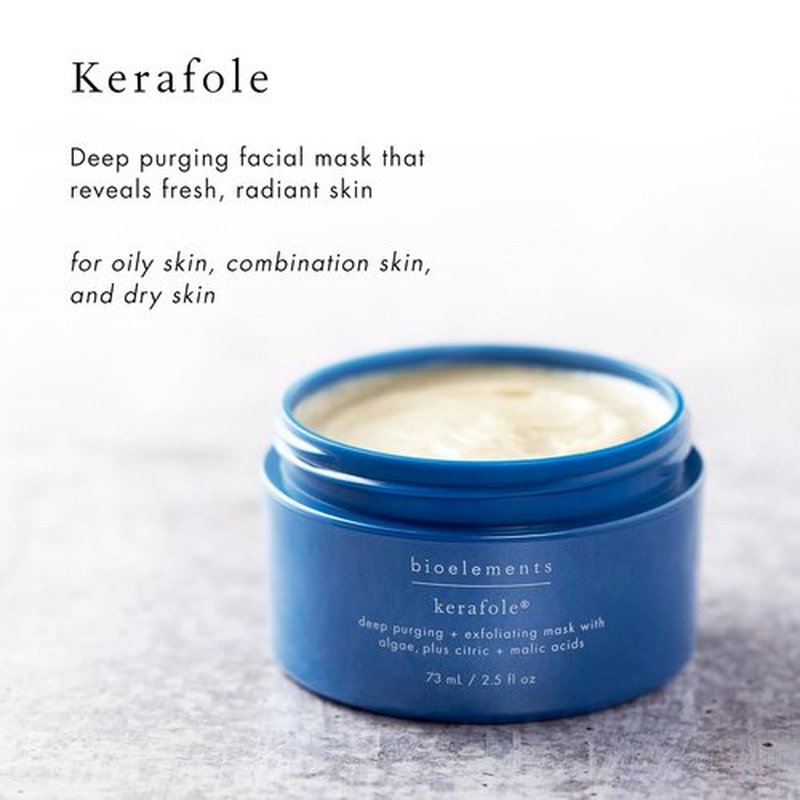 Bioelements Kerafole Facial Mask - 2.5 Fl Oz Deep-Purging Formula for Radiant Skin | Vegan & Cruelty-Free