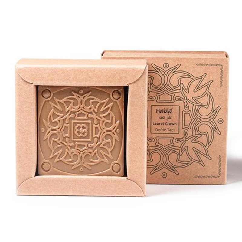 Hekaya Aleppo Soap Bar – LaurelCrown Unscented Handmade Olive Oil Soap Bar Blend with Laurel Oil – Gentle Cleanser for Face Body & Hair – Pack of 1 (4.20 oz)