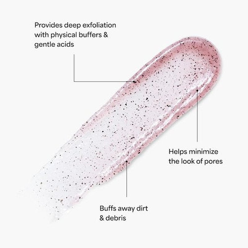 TULA Skin Care So Poreless Exfoliating Blackhead Scrub - Gentle Exfoliation with Prebiotic Extracts & Volcanic Sand, 2.89 oz.