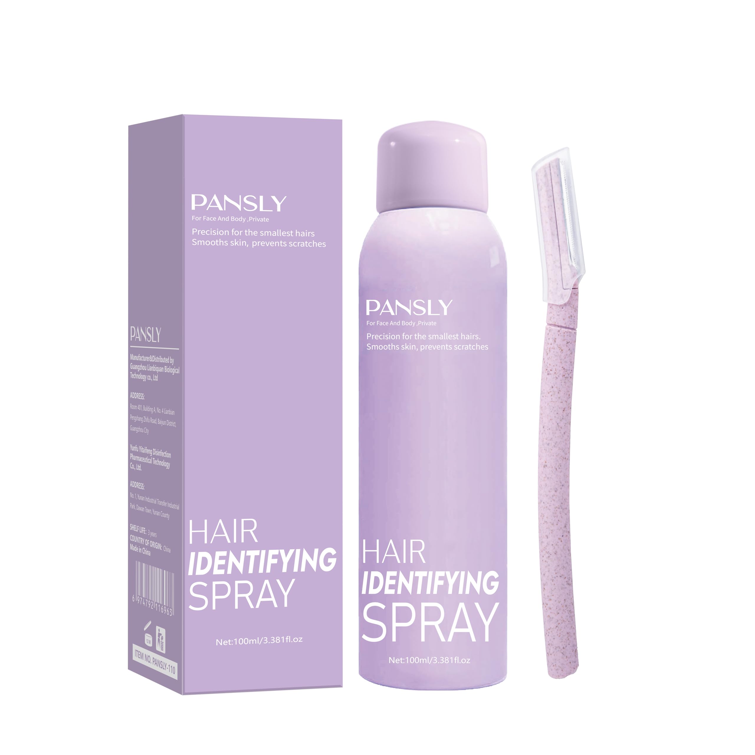 Newly upgraded 2026 Hair Identifying Spray Kit, Moisturizing&Smoothing skin &Hair Reducing Skin Care Dermaplaner Spray Set for Women 100ML
