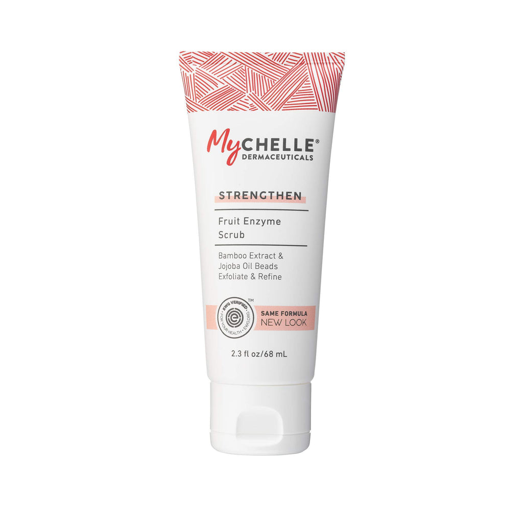MyCHELLE Dermaceuticals Fruit Enzyme Scrub (2.3 Fl Oz) - Gentle Facial Scrub & Skin Cleanser with Concentrated Fruit-Infused Actives & Antioxidants - Cleanses & Strengthens Skin