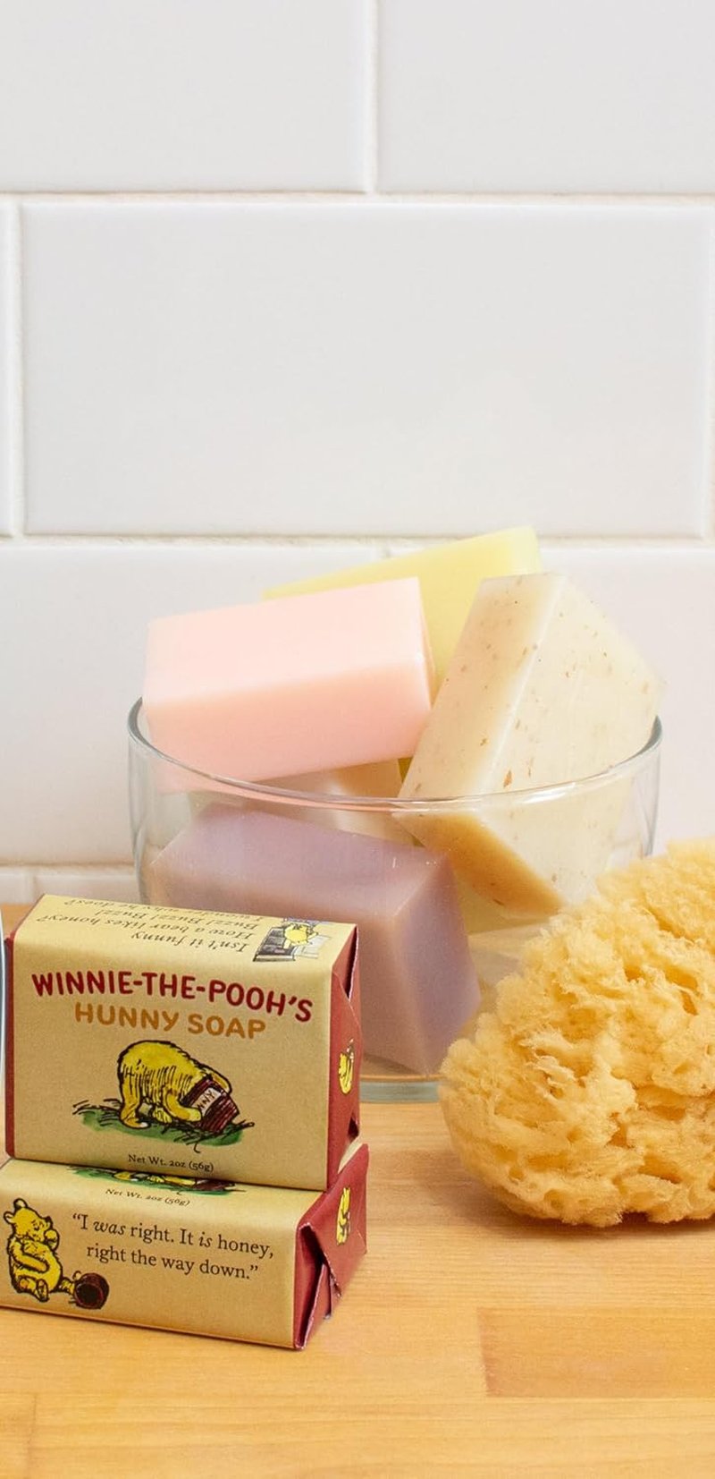 Unemployed Philosophers Guild Hunny Soap - Pooh Bear Themed, Made in USA, 2oz Travel Size Bar