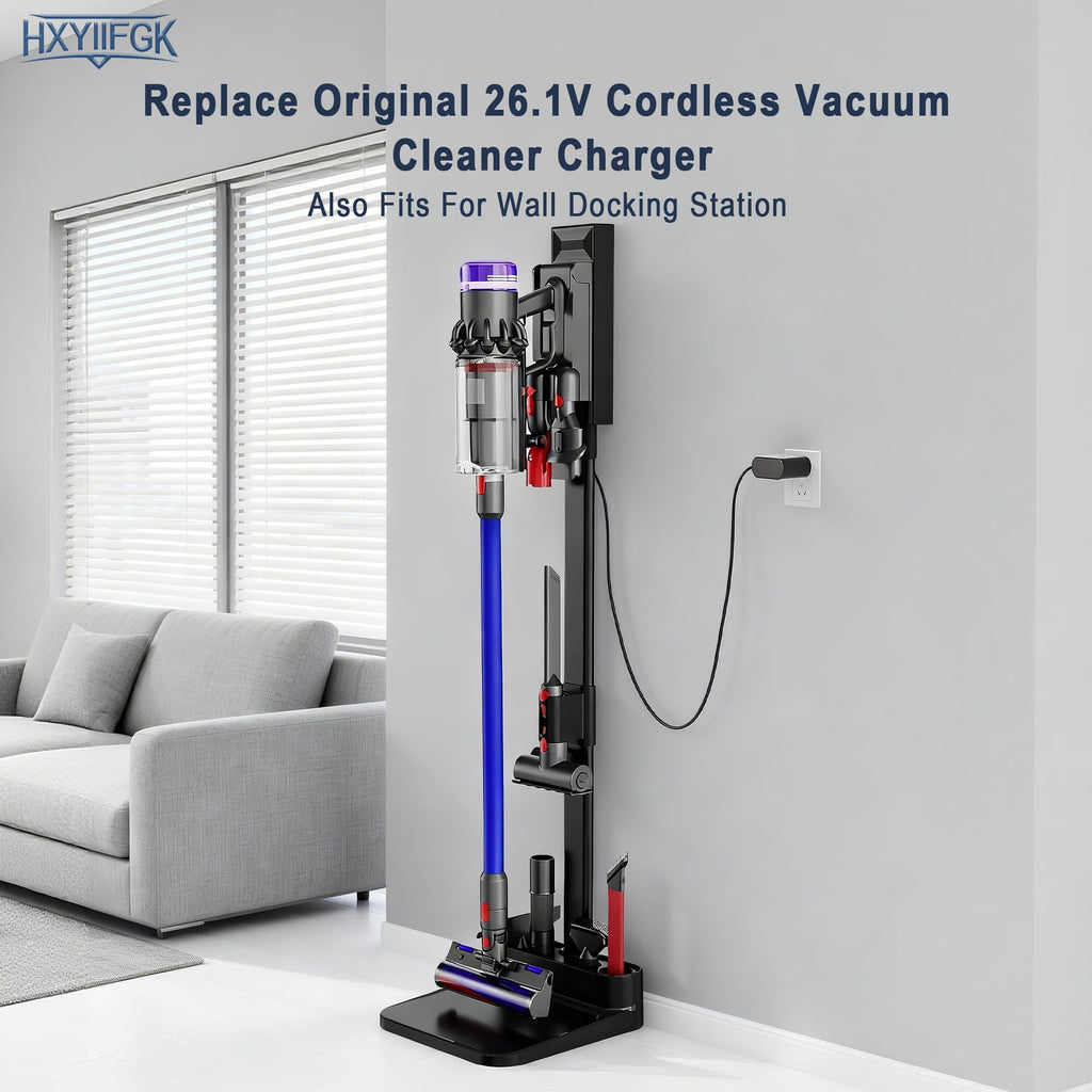 26.1V Cordless Vacuum Cleaner Charger Compatible with Dyson V6 V7 V8 SV04 SV03 DC59 DC58 DC62,Absolute Animal Motorhead 209468-01 209568-01 967813-02 205720-02 Power Cord (Not for V10/V11/V12 Models)