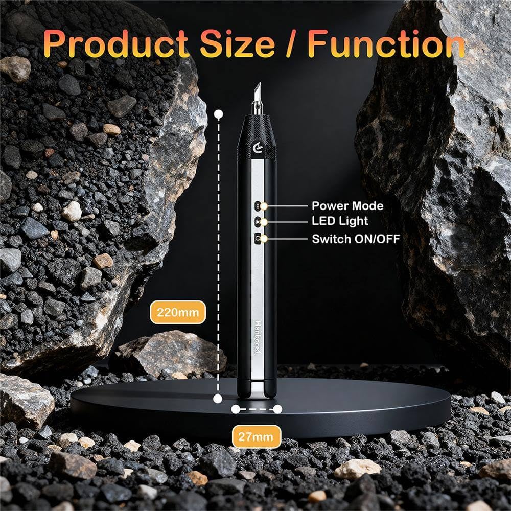 Hanboost C1 Professional Wireless Ultrasonic Craft Cutter Kit, Multi-Material Compatible for DIY Projects (HanC1)